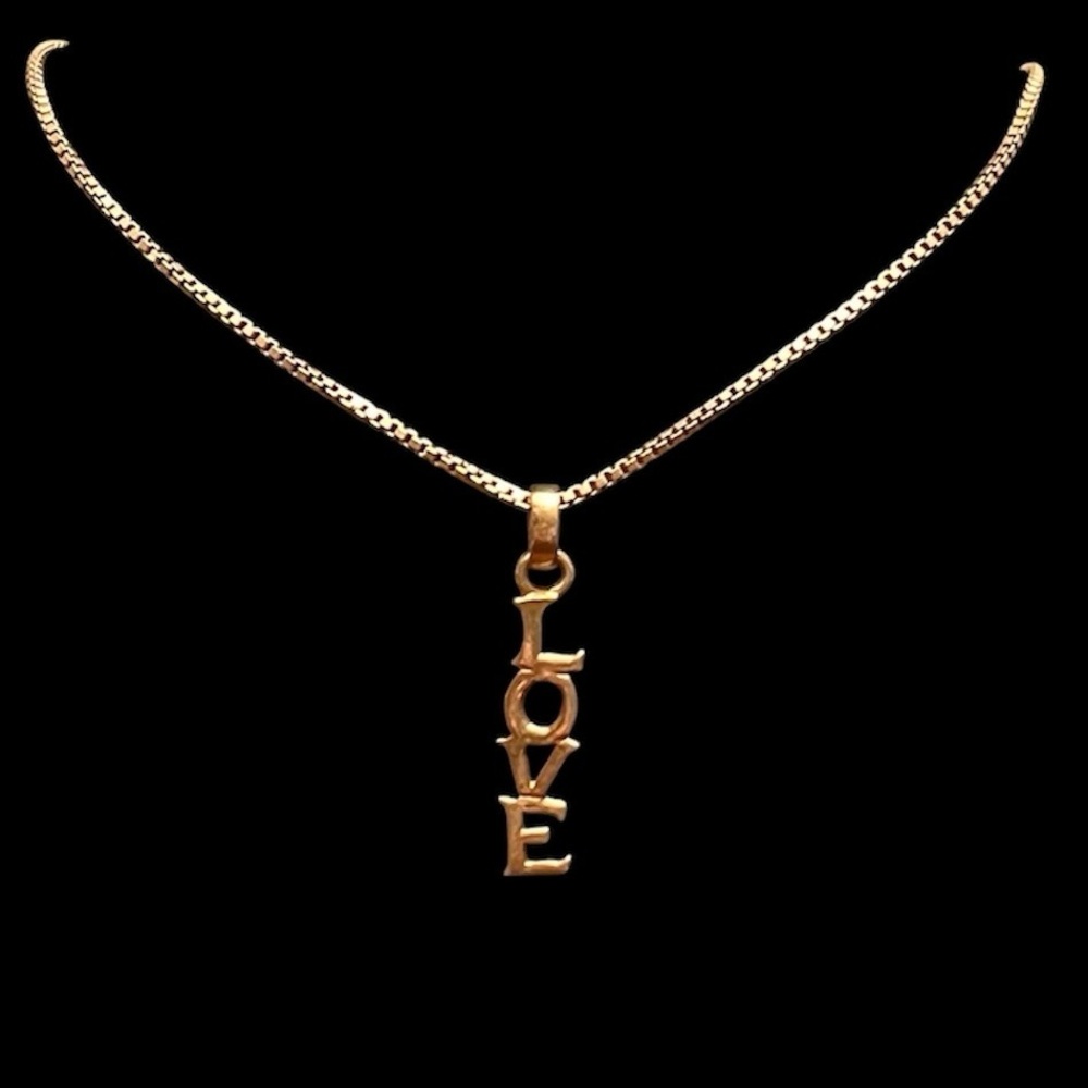 925 Sterling Silver LOVE Pendant Necklace